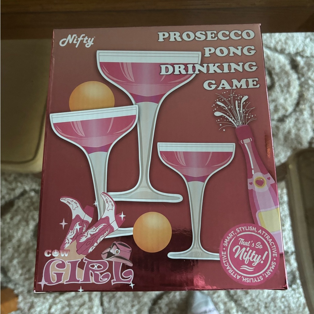 NWT Nifty Prosecco Pong Drinking Game